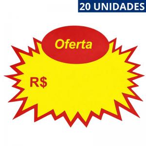 Cartaz Papel Splash Amarelo 10X14Cm Oferta Média Pacote 20 Unidades