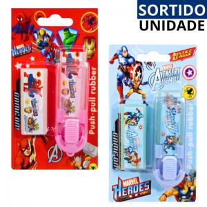 Borracha Escolar Retrátil Sortida Plástica Kit com 2 Unidades