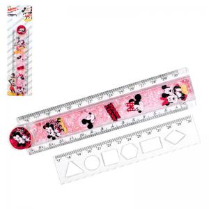 Régua Plástica Decorada 15Cm com Líquido Brilho Friends - Material Escolar