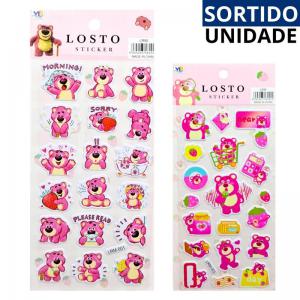 Cartela Adesivo Sticker 3D Espuma Sortidos com 18 Unidades Decoração