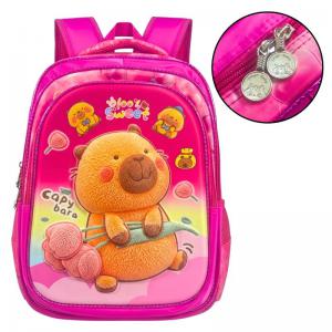 Mochila Escolar Feminina com Rodinhas e Kit Lancheira Estojo