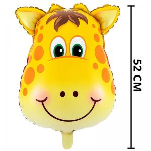 Balão Metalizado Girafa 44X52Cm Decoração Festiva e Criativa