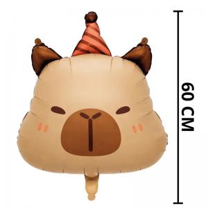 Balão Metalizado Capivara 60X46,5Cm Decoração Festa Infantil