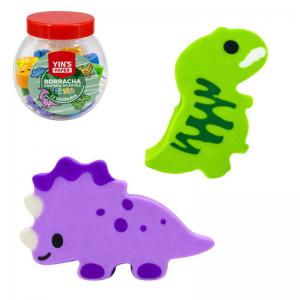Borracha Escolar Divertida Dinos 2,5Cm Kit com 12 Unidades Cores Sortidas