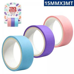 Fita Adesiva Candy Color Lisa 15Mmx3M Pacote com 3 Unidades