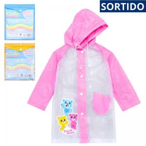 Capa de Chuva Infantil Pvc com Botão Cores Sortidas Impermeável