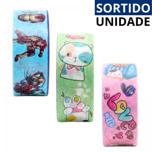 Fita Adesiva Decorativa Estampada 15Mm X 1,8M Sortida Artesanato Scrapbooking