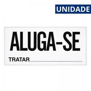 Placa Aluga-Se Unidade em Papel Cartão para Imobiliárias e Proprietários