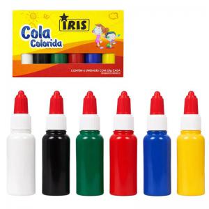Cola Colorida Iris Multiuso 6 Cores 25G Kit Escolar Arte Cuiabá