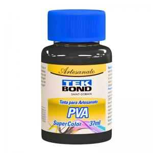 Tinta Artesanato Pva Preto Tekbond 37Ml Multiuso Alta Cobertura