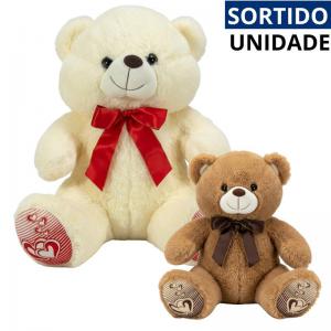 Urso de Pelúcia com Laço 50Cm Decoração Romântica Presente Cuiabá