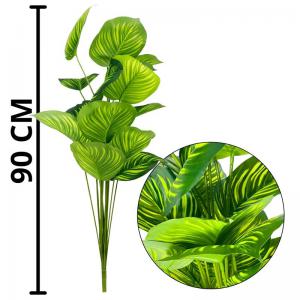 Planta Artificial Calathea Zebra 90Cm Decoração Verde Realista