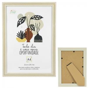 Porta Diploma Decorado Plástico 21X29Cm Vertical com Suporte Parede e Mesa