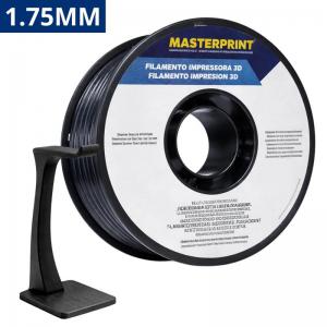 Filamento 3D Petg Preto 1.75Mm Masterprint para Impressão Alta Qualidade