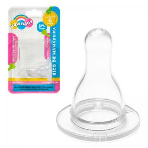 Bico Mamadeira Convencional Silicone Transparente Durável Bebê Amamentação