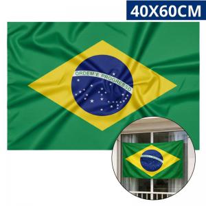 Bandeira do Brasil Poliéster 40X60Cm Decoração Patriótica Alta Durabilidade