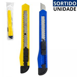 Estilete Estreito Plástico Vmp Cores Sortidas para Escritório e Artesanato
