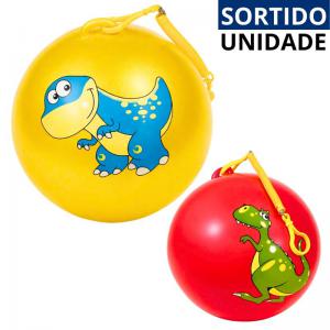 Bola de Vinil com Corda Sortida para Crianças - Diversão Garantida 15Cm