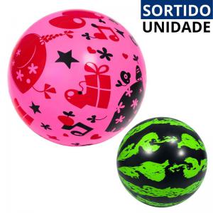 Bola de Vinil Decorada Sortida 15Cm para Crianças e Decoração