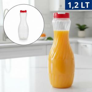 Garrafa Plástica 1,2L com Tampa Moringa Sortida - Ideal para Hidratação Diária