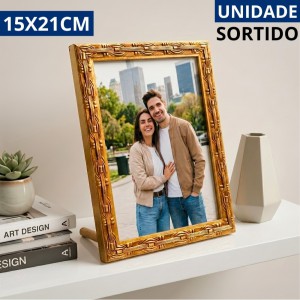 Porta Retrato Madeira Smp 15X21 Hor/Vert.reto Sortidos C/Suporte Gravata