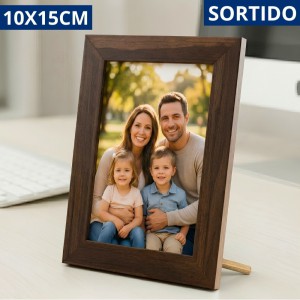 Porta Retrato Madeira Pop 10X15 Hor/Vert.reto Sortidos C/Suporte Pino