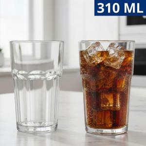 Copo de Vidro Transparente 310Ml Elegante para Bebidas