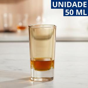 Copo Vidro Ambar 50Ml para Aperitivo Dose Única Decoração Bar