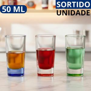 Copo de Vidro para Aperitivo 50Ml Dose Chile Cores Sortidas