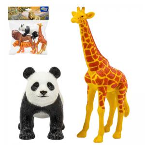 Kit Animais da Selva em Plástico, Pacote com 4 Peças, Brinquedo Educativo