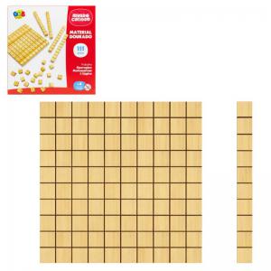 Kit Material Dourado em Madeira 111 Peças Educativo Montessori