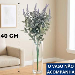 Pick Decorativo Eucalipto com Lavanda 40Cm, Decoração Natural Elegante