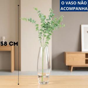 Haste Folhagem Verde Artificial 58Cm Decoração Elegante