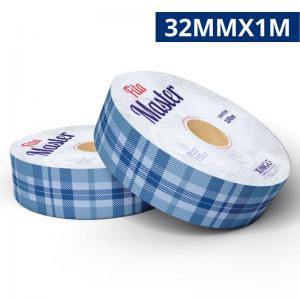 Fita Decorativa Xadrez Azul Gales 32 Milímetros 1 Metro Artesanato