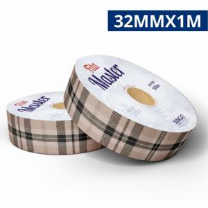 Fita Decorativa Xingo Estampada Xadrez Gales 32Mm 1 Metro Cetim