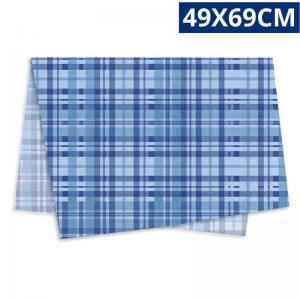 Tapete Poli Decorado Gales Azul 49X69Cm Antiderrapante para Decoração