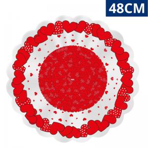 Poli para Arranjo de Flores Redondo 48Cm Cuore Vermelho Unidade