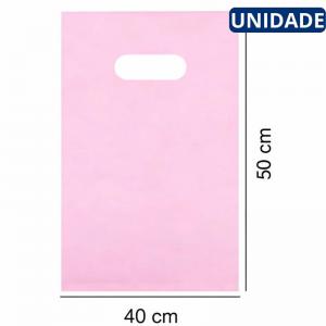 Sacola Plastica Boca de Palhaco 30X40Cm Rosa Unidade