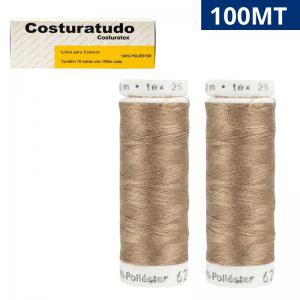 Linha Costuratudo 100 Metros Poliéster Kit 10 Unidades Cor 6216