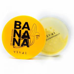 Pó Facial Solto Translúcido Banana 13G Vivai Fixador Maquiagem Profissional