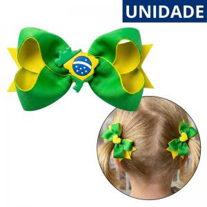 Laço Cabelo Brasil Bico de Pato Presilha Infantil Feminina Unidade