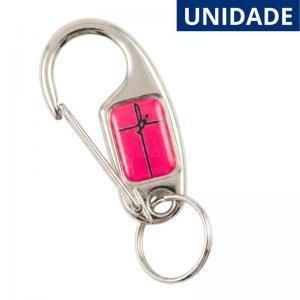 Chaveiro Metal Formato Anzol Pesca Aço Resistente Masculino Rústico Unidade