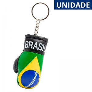 Chaveiro Luva Boxe Emborrachada Brasil Verde Amarelo Muay Thai Academia