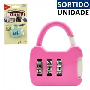 Cadeado Segredo 25Mm Horizontal Latão Armário Mala Viagem Cores Sortidas