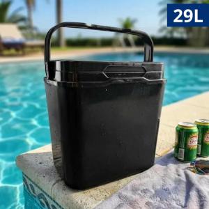 Caixa Térmica Plástica Preta 29 Litros Arqplast Praia Camping Bebidas