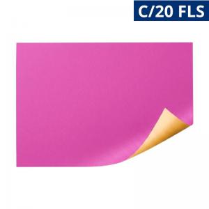 Papel Cartão Rosa Brilhante 48X66Cm Pacote 20 Folhas Artesanato Decoração