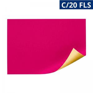 Papel Cartão Brilhante Pink 48X66Cm 20 Folhas Artesanato Festa Decoração