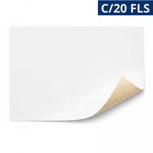 Papel Cartão Brilho Branco 48X66Cm Kit 20 Folhas Artesanato Escolar