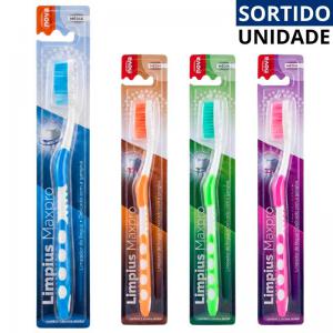 Escova Dental Adulto Limpíus Cerdas Médias Cores Sortidas Higiene Bucal