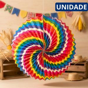 Balão Lanterna Papel Festa Junina Colorido 40Cm Decoração São João